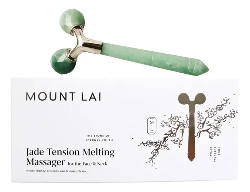 Rodillo Facial Jade Verde Masajeador Para Rostro Y Cuello