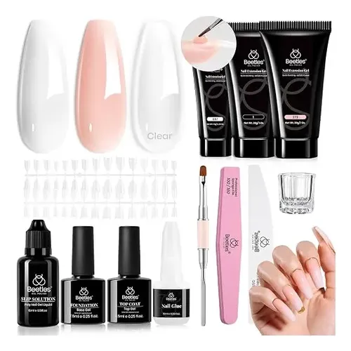 Beetles Gel Extensiones Uñas Kit 4 Colores Poly Nail Gel
