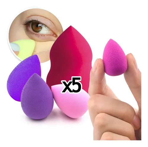 Pack Mini Esponjas Tipo Beauty Blender X5 Para Maquillar