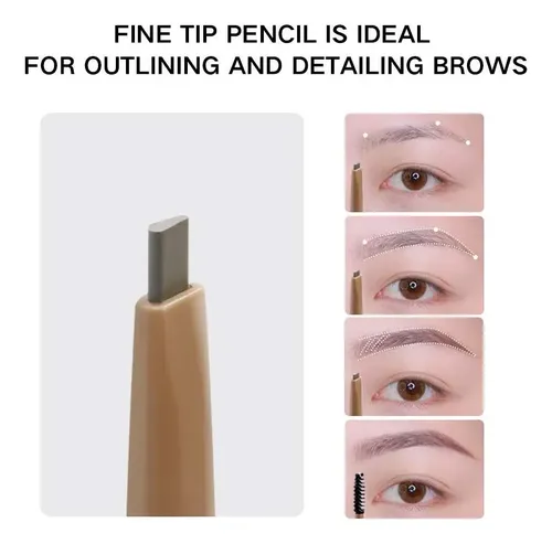 Lápiz De Cejas Music Flower Medium Brown 2 En 1 Con Cepillo
