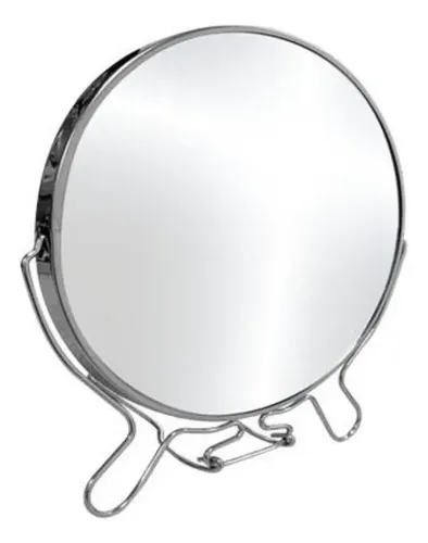 Espejo Redondo Doble Con Aumento Para Maquillaje Cartera Slick