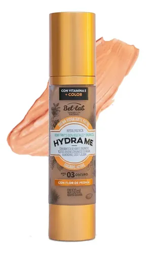 Base Facial Con Color Hidratante Bel Lab Crema Hydra Me 50ml 03 Oscuro