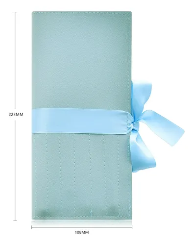 Set 12 Brochas De Maquillaje Con Estuche Azul