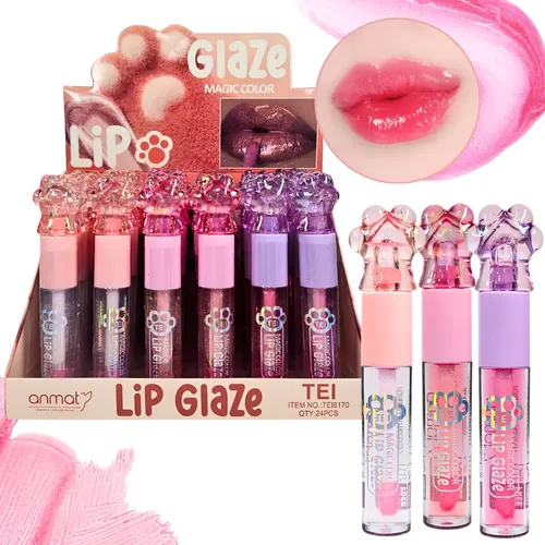 Lip Gloss Tei Cambia Color Magico C/ Glitter Make Up Patita