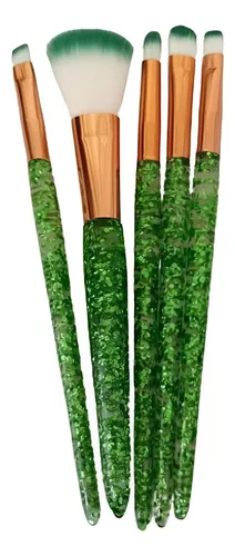 Set Brochas Pinceles Maquillaje Profesional Slytherin X 5
