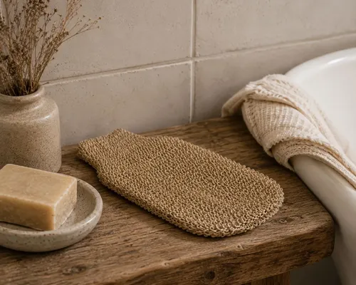 Manopla Exfoliante Tejida Zeva Para Baño Exfoliación