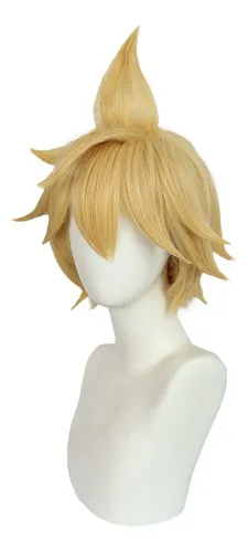 Peluca Rubia Recta Kagamine Rin Len @az, Peluca Corta