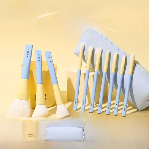 Lades Pincel De Maquillaje Set 10 Piezas Esponja Suave Para
