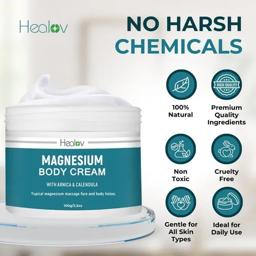 Crema De Magnesio: Loción De Magnesio Puro Para Alivio Y Del