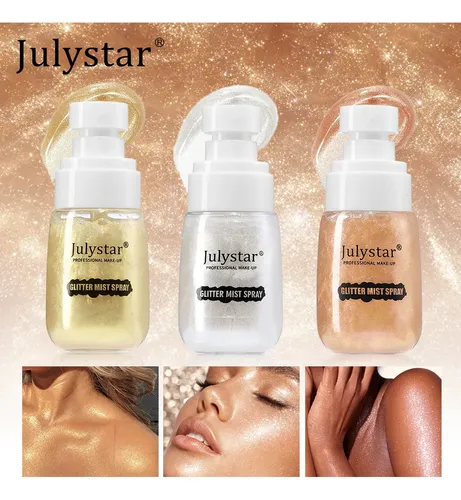 Spray Con Purpurina Para Maquillaje Brillante Para Rostro Y