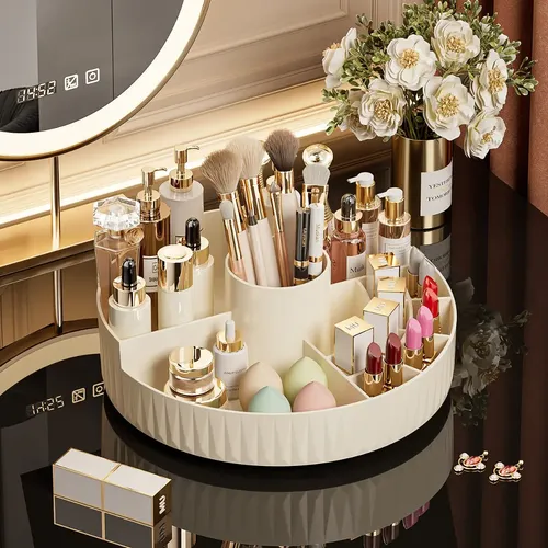 De Organizador Giratorio De Maquillaje Con Compartimentos De