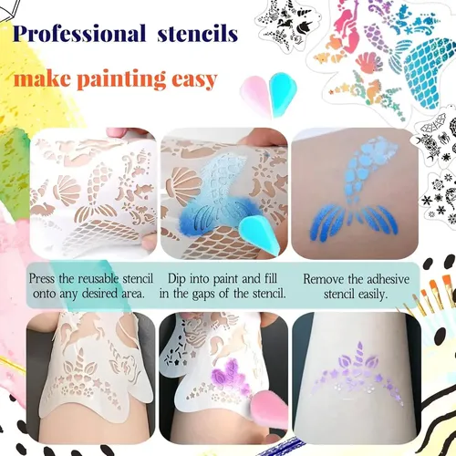 Kit Pintura Facial Profesional 42 Colores No Tóxico Niños