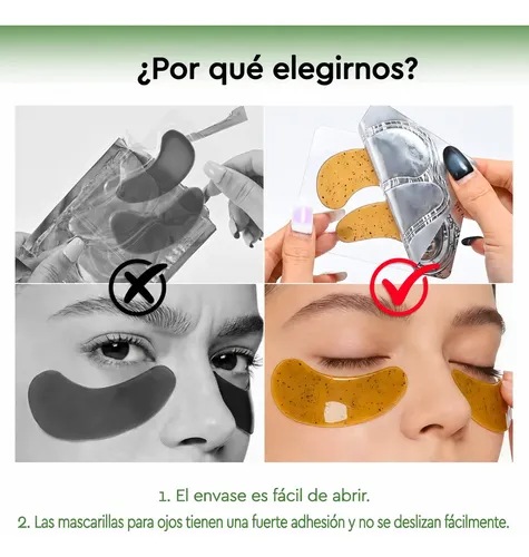 Parches Para Ojos Té Verde Anti Ojeras 30 Pares