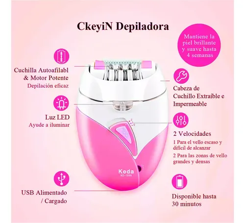 Equipo Depilatorio Eléctrico Portátil Recargable Usb