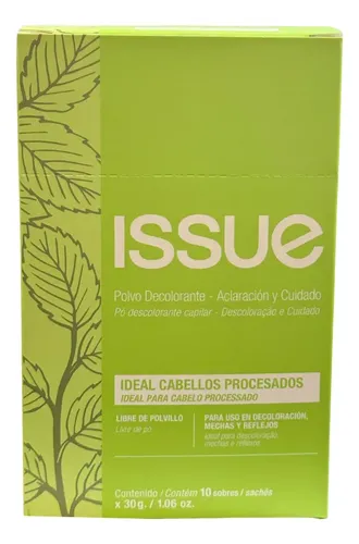 Issue Polvo Decolorante Aclaracion Y Cuidado 30g 10 Sobres