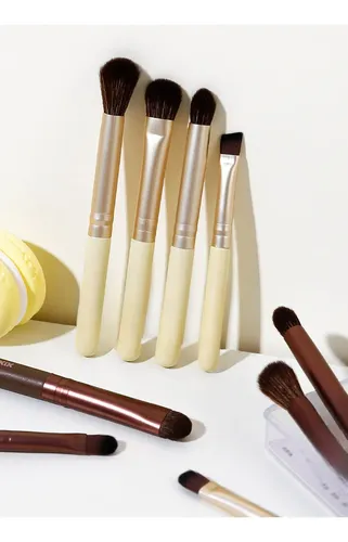 Set De 6 Minibrochas De Maquillaje Para Ojos, Cerdas Sintéti