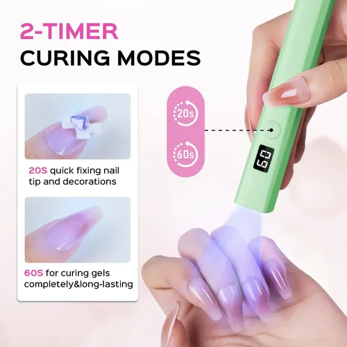 Luz Uv Portátil Para Uñas De Gel Lámpara Led 5w Menta