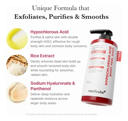 Exfoliante corporal con ácido hipocloroso Medicube Peeling 280 ml