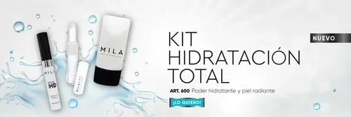 Kit De Maquillaje Hidratación Total Mila Marzi Profesional