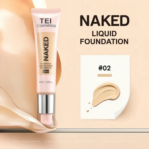 Base De Maquillaje Naked Foundation Waterproof 24hs Tei