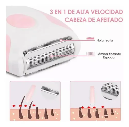 Mujer Eléctrica Depiladora Máquina De Afeitar Recargable Zz