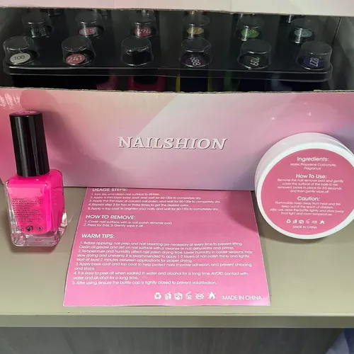 Kit Esmalte De Uñas Nailshion 16 Colores Base Top Coat 10ml