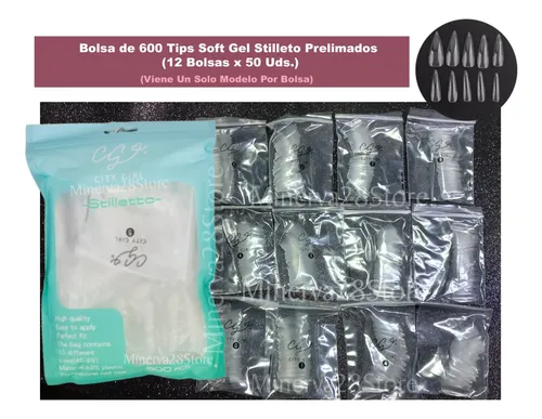 Kit Tips Soft Gel City Girl X600u Kapping Gel, Premium, Lima