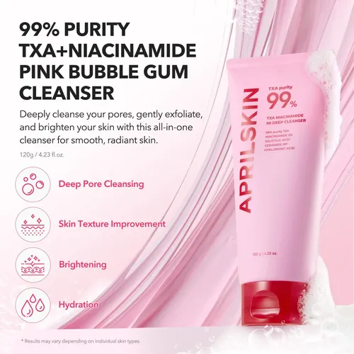 Aprilskin Limpiador Facial Txa Niacinamide 99% Bubble Gum
