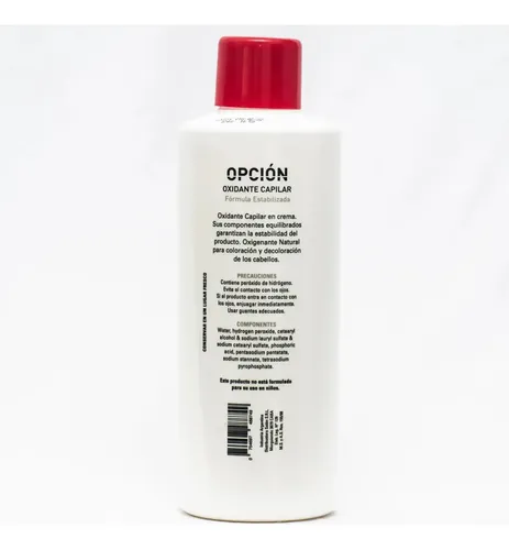 Oxidante Capilar 20 Vol En Crema Estabilizada Opcion X 900ml 20 Volúmenes