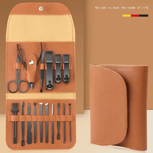 Set Manicura Y Pedicura 16 Piezas Acero Inoxidable