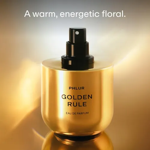 Eau de Parfum Phlur Golden Rule para Mujer y Hombre con Mandarina y Vainilla, 50 ml