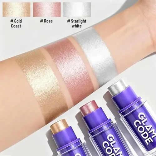 Iluminador En Barra Glam Code, Cremoso Y Duradero, Brillante