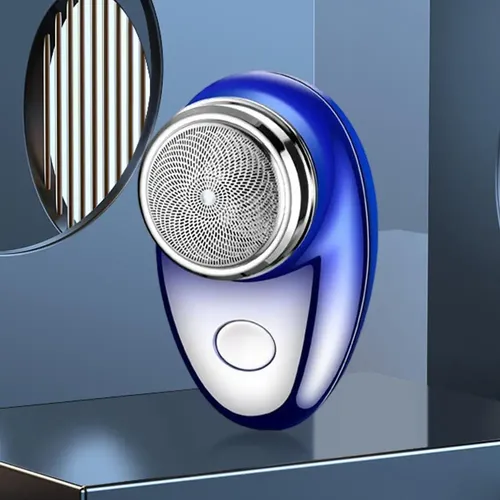 . Mini Afeitadora For Hombres, Depilación Con Degradado Azul