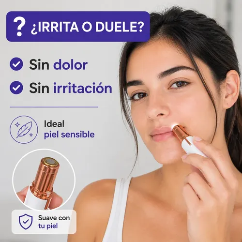 Kit Depiladora Electrica Facial Mujer Cejas Bozo Portátil
