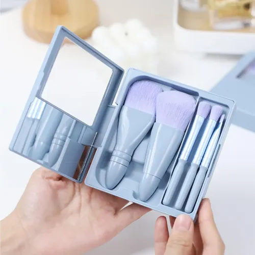 Set De Brochas De Maquillaje Tamaño Viaje, Mini Set De