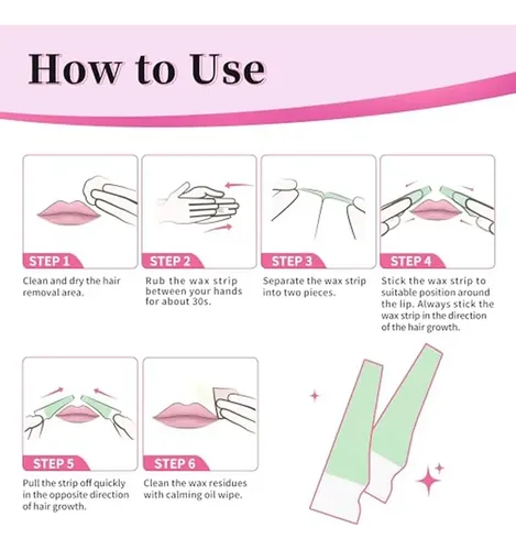 Kit De Tiras De Cera Para Labios Beauty7, Tiras De Cera Faci