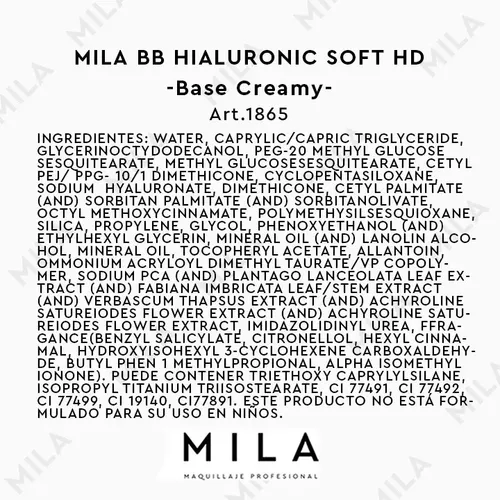 Mila Bb Hyaluronic Soft Hd Base Creamy