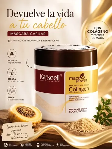 Karseell Mascarilla Capilar Colageno Hidratacion Maca Power