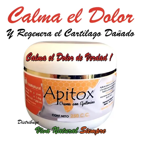 Apitox Crema X 250 G Calma El Dolor De Verdad Reuma Artrosis