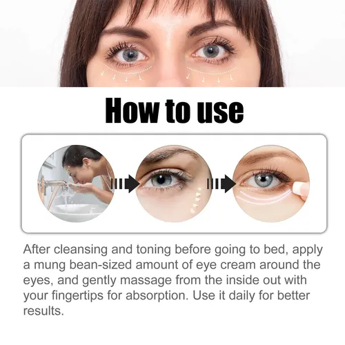 Crema Antiarrugas Para Ojos Ouhoe, Hidratante, Suave Y Reafi Madura Noche