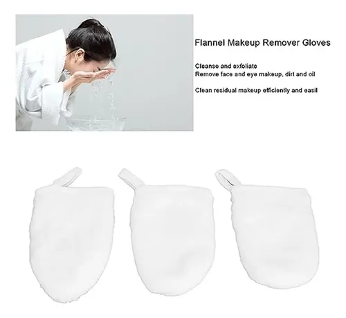 Guantes De Limpieza Facial De Microfibra Dioche, 3 Piezas, T