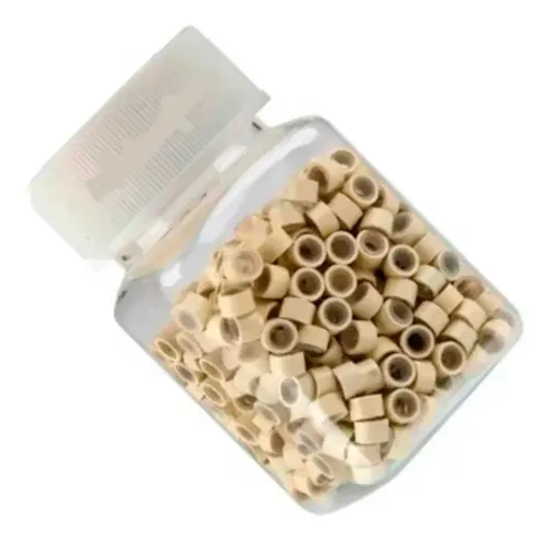 500 Microring Siliconado Para Extensiones Y Cortinas De Pelo