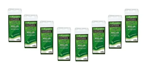 Pack Cera Depilatoria Roll On Descartable Depimiel 100 Gr X8