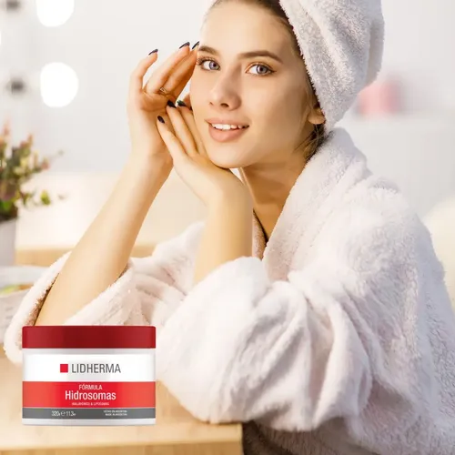 Crema Hidratante Facial Lidherma Hidrosomas Ácido Hialurónico Piel Grasa 320ml
