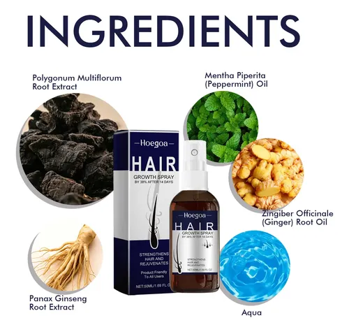 Spray Para Cabello Hoegoa Para Un Cabello Más Fuerte Y Brill