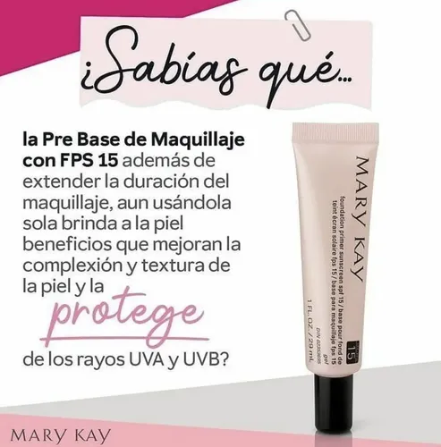 Pre Base De Maquillaje Con Fps 15 Mary Kay 29ml