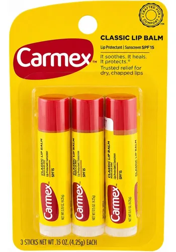 Bálsamo Labial Carmex Classic Spf 15 Suavizante Tiktok X3