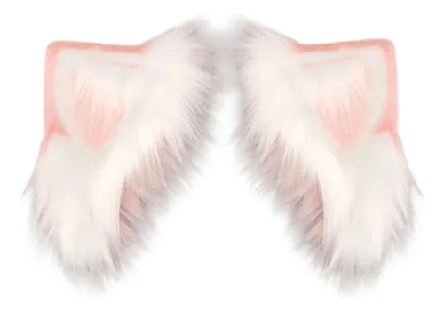 Diadema Con Orejas, Diadema De Pelo Sintético Con Rosa