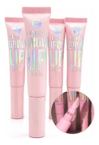Gel Fijador De Cejas Pink21 Brow Up Con Cepillo Transparente