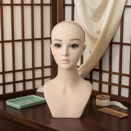 Modelo De Peinado Para Exhibición De Cabello, Busto En Pvc